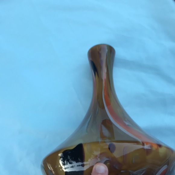 Mcm Vintage High Gloss Glass Vase - Picture 5 of 17